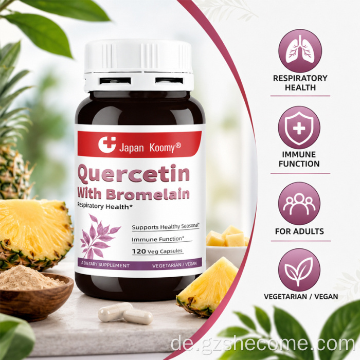 Shecome Quercetin mit Bromelain-Kapseln zur Immununterstützung